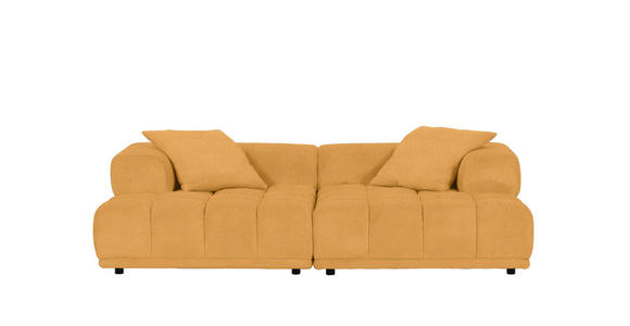 SOFAELEMENT  in Flachgewebe Currygelb  - Currygelb/Schwarz, KONVENTIONELL, Kunststoff/Textil (125/66/155cm) - Carryhome