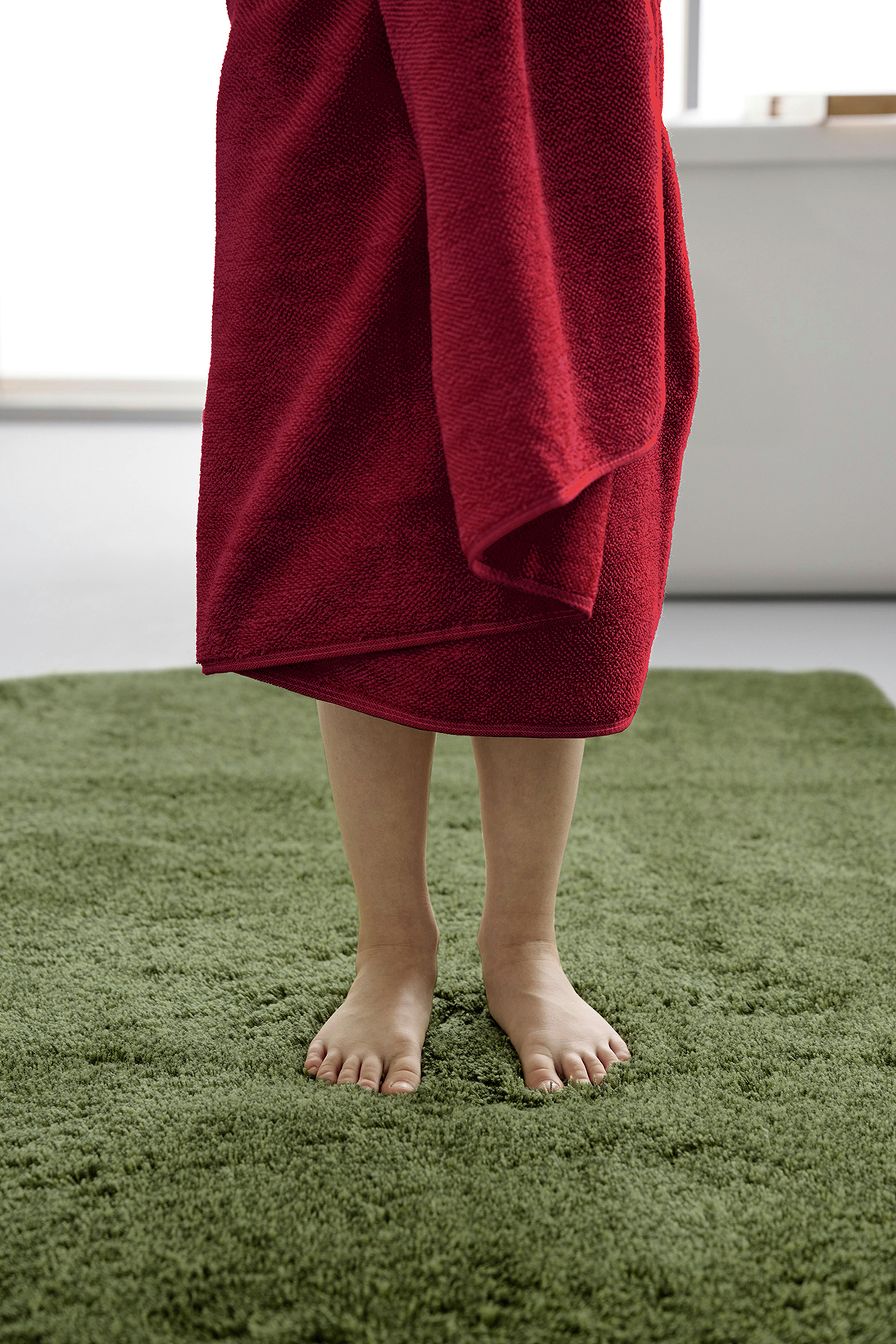 HANDTUCHSET Chill Rot  - Rot, KONVENTIONELL, Textil (50x100/70x140cm) - Kleine Wolke
