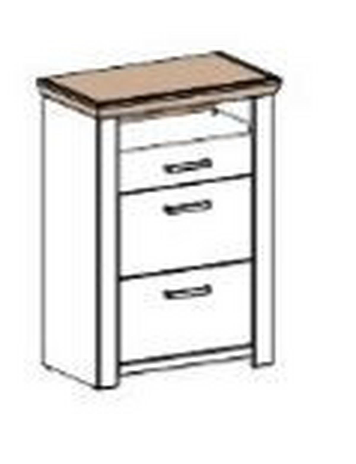 SCHUHSCHRANK Eichefarben, Pinienfarben  - Chromfarben/Eichefarben, Basics, Holzwerkstoff/Metall (74,5/108,2/42,2cm) - SetOne by Musterring