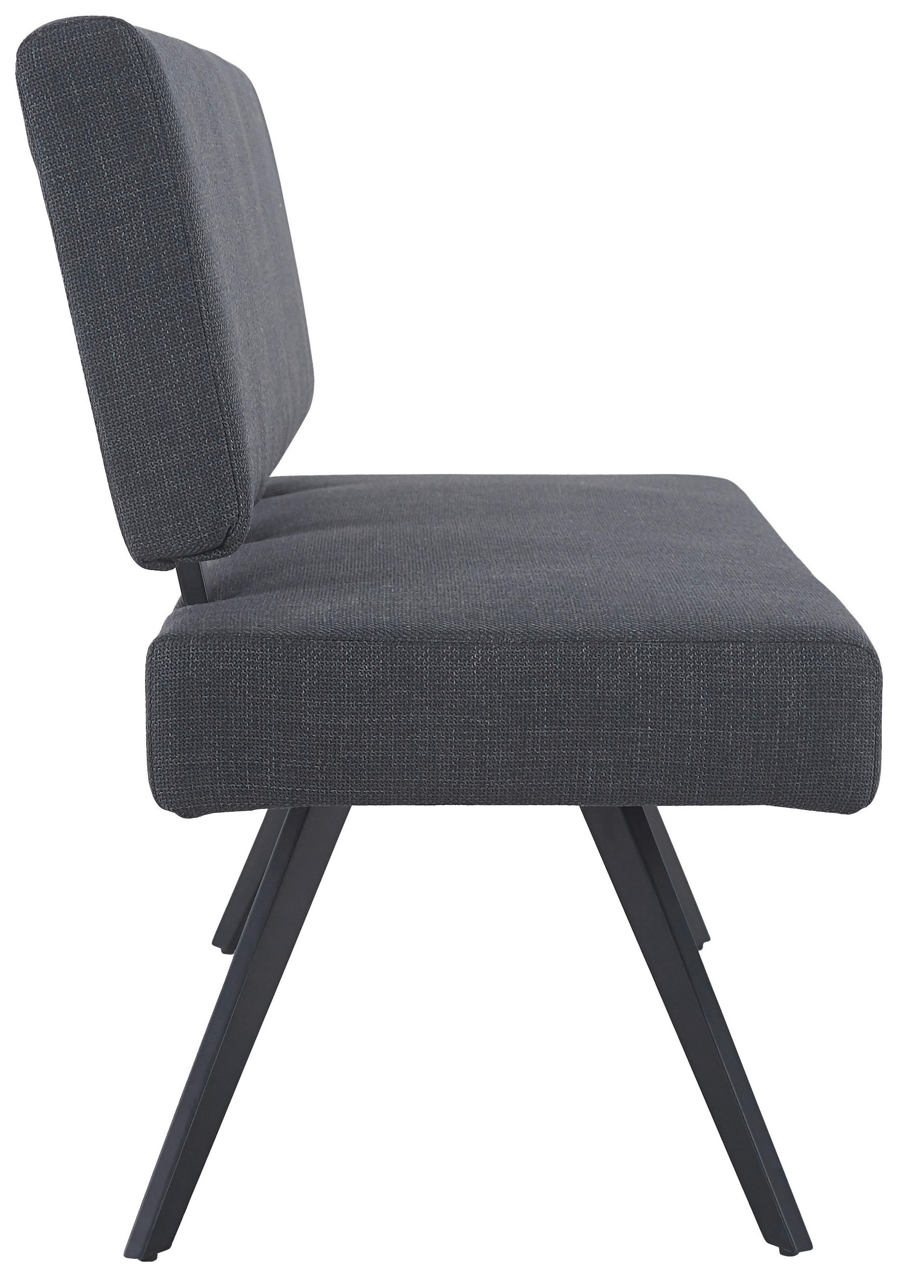 SITZBANK in Metall, Textil Dunkelgrau  - Dunkelgrau/Schwarz, KONVENTIONELL, Textil/Metall (140/90/62cm) - MID.YOU