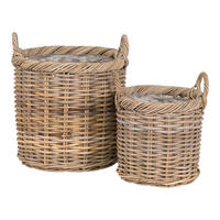 KORGSET - klar/brun, Basics, trä/plast (40/48/40cm) - Ambia Home