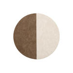 PLATZDECKCHEN Textil Lederlook Grau, Dunkelbraun 38 cm  - Dunkelbraun/Grau, LIFESTYLE, Textil (38cm) - Ambia Home