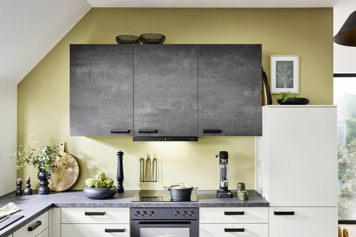 ECKKÜCHE XO 21 245/305 cm  in Hellgrau, Dunkelgrau  - Dunkelgrau/Hellgrau, Design, Holzwerkstoff/Metall (245/305cm) - Xora