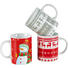 HRNEK NA KÁVU, porcelán - světle šedá/červená, Basics, keramika (0,3l) - X-Mas HRNEK NA KÁVU, porcelán - světle šedá/červená, Basics, keramika (0,3l) - X-Mas