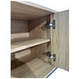 LOWBOARD WABI  in 180/60,5/40 cm  - Eichefarben/Schwarz, Design, Holz/Holzwerkstoff (180/60,5/40cm) - Xora