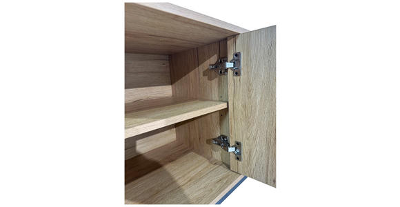LOWBOARD WABI  in 180/60,5/40 cm  - Eichefarben/Schwarz, Design, Holz/Holzwerkstoff (180/60,5/40cm) - Xora