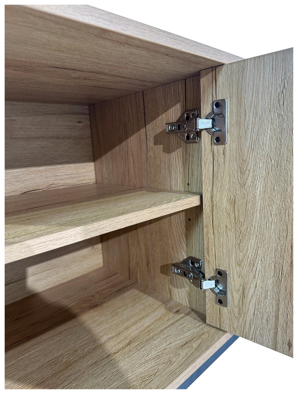 LOWBOARD WABI  in 180/60,5/40 cm  - Eichefarben/Schwarz, Design, Holz/Holzwerkstoff (180/60,5/40cm) - Xora