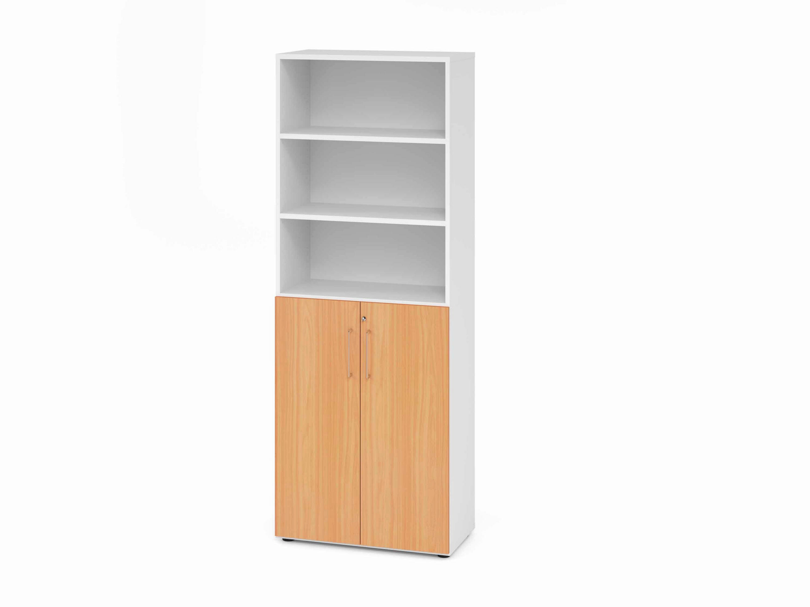 AKTENSCHRANK Weiß, Buchefarben  - Buchefarben/Weiß, Basics, Holzwerkstoff (80/215,6/41,7cm) - Venda