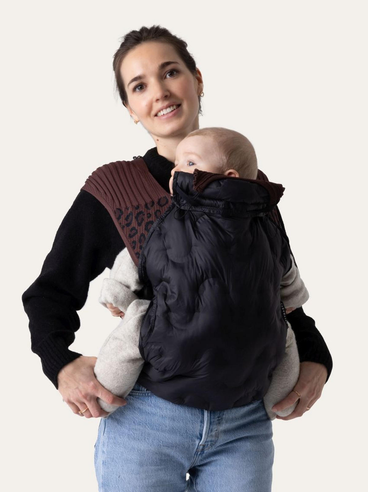 BABYTRAGENBEZUG FLYBABY  - Schwarz, Basics, Textil - FLYBABY