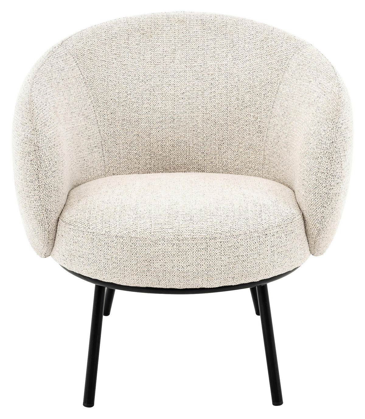 DESIGNFÅTÖLJ i metall, textil svart, ljusgrå  - ljusgrå/svart, Design, metall/textil (78/79/74cm) - Lomoco