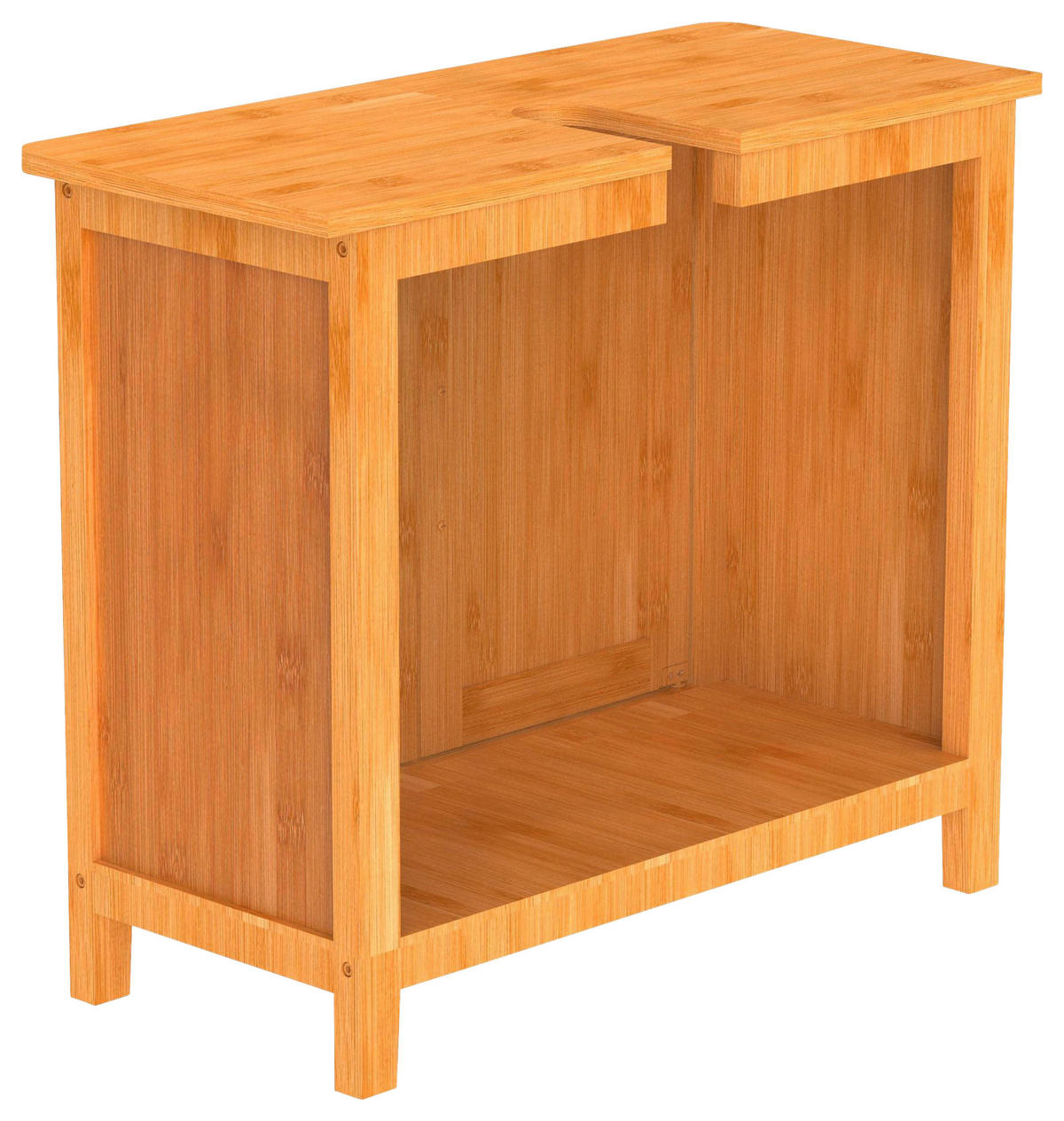 WASCHBECKENUNTERSCHRANK 67,0/60,0/28,0 cm  - Silberfarben/Braun, Natur, Holz/Metall (67,0/60,0/28,0cm) - Carryhome