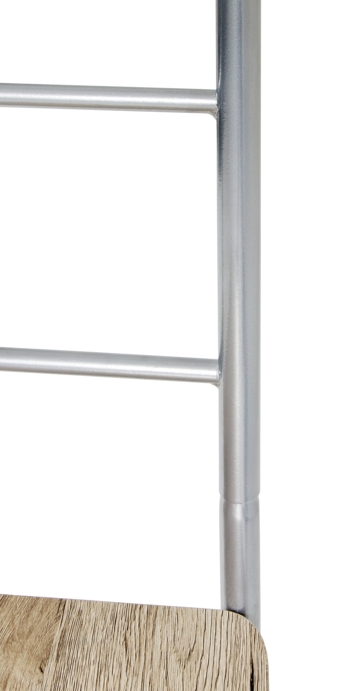 HERRENDIENER Silberfarben, Eichefarben  - Eichefarben/Silberfarben, Design, Holzwerkstoff/Metall (46/109/46cm) - Carryhome