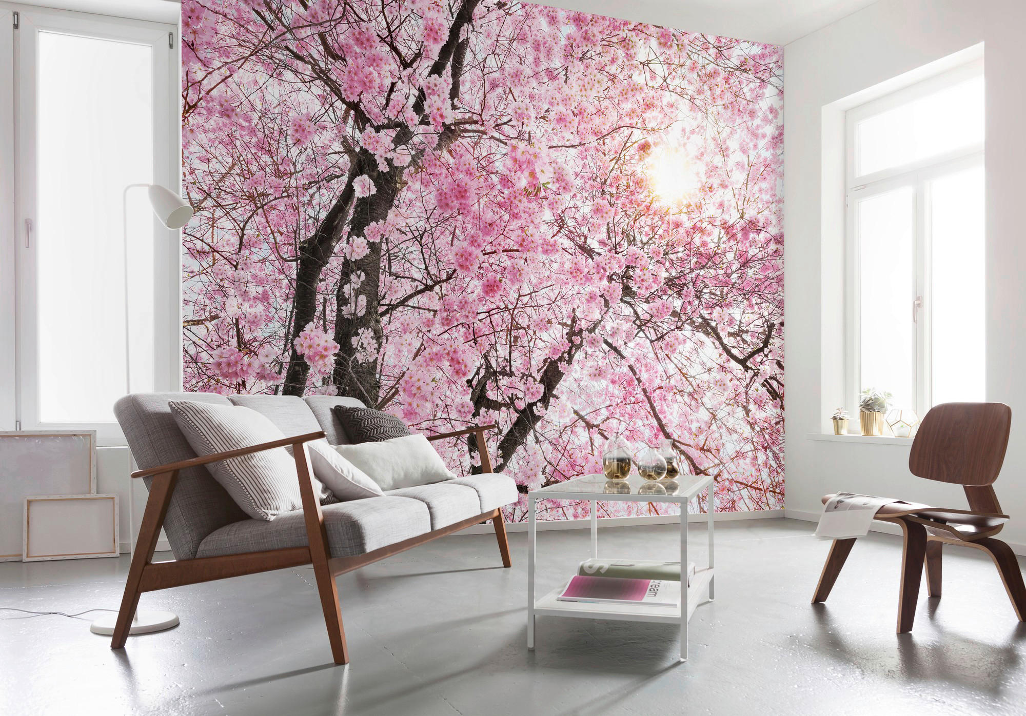 VLIESTAPETE 2,6 m  - Braun/Rosa, Basics (400/260cm) - Komar
