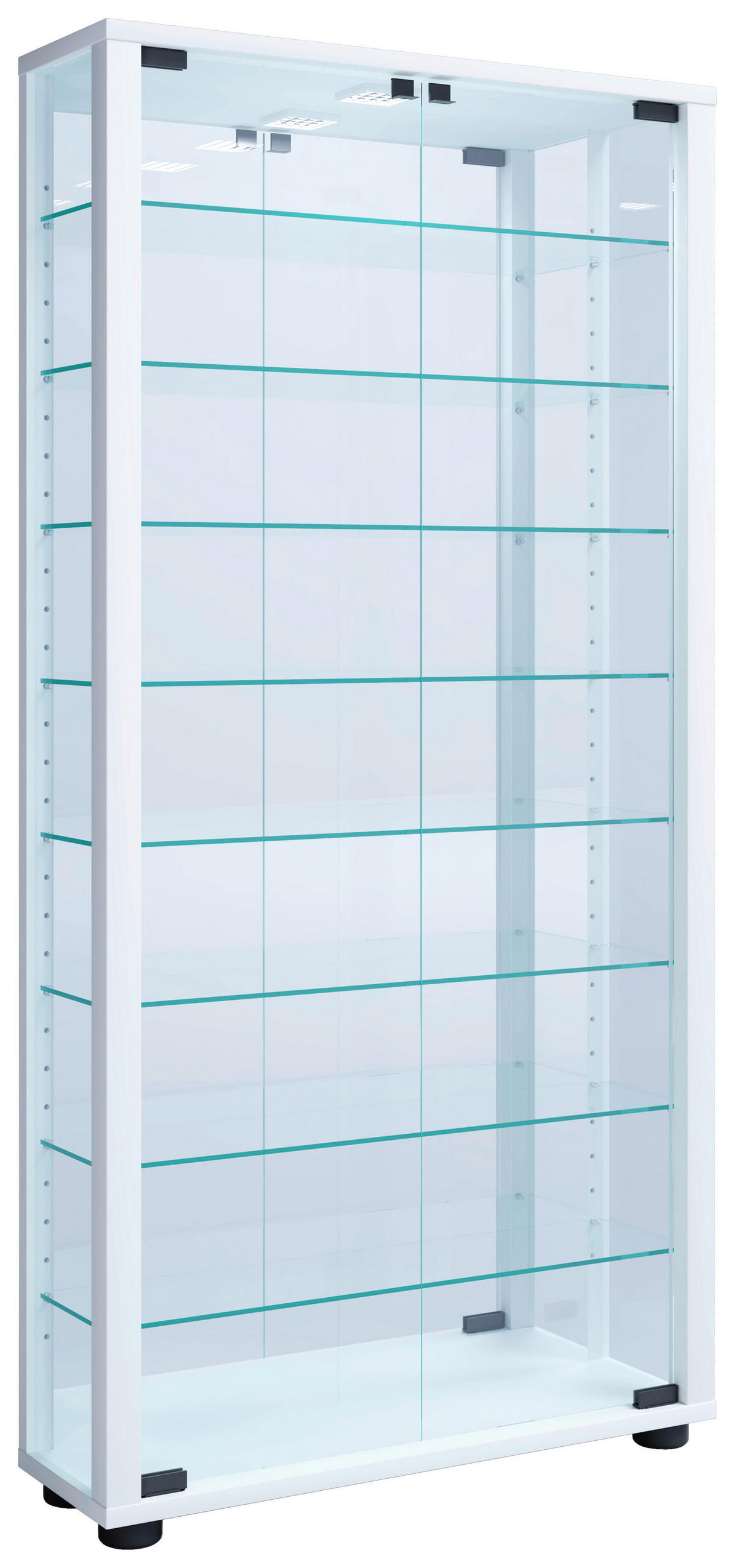 HÄNGEVITRINE  Weiss  - Weiss/Schwarz, Modern, Glas/Holzwerkstoff (59/114,3/18cm) - MID.YOU