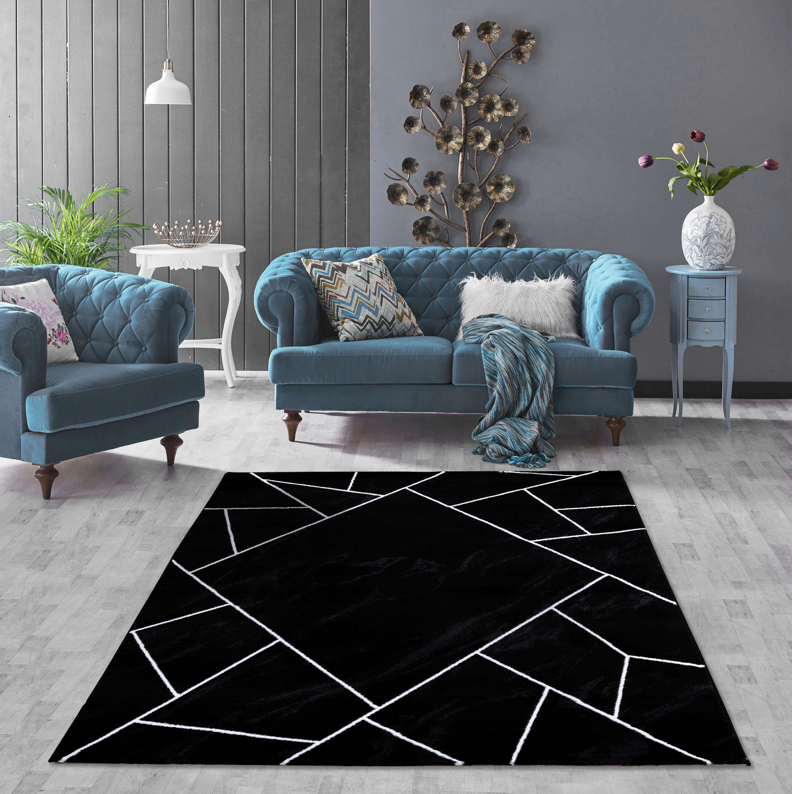 LÄUFER 80/300 cm 39213  - Schwarz, Design, Textil (80/300cm) - Novel