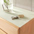 GARDEROBENSCHRANK Kernbuche massiv Buchefarben, Weiß - Buchefarben/Weiß, Design, Glas/Holz (80/116/33cm) - Linea Natura