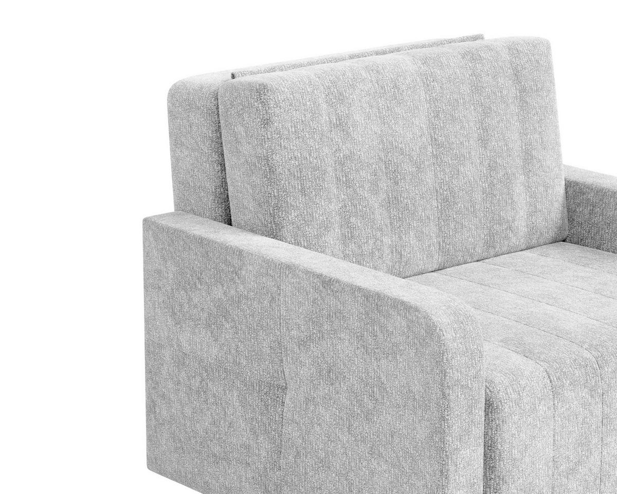 SCHLAFSESSEL Chenille Silberfarben Liegefunktion Rücken echt  inkl.  - Silberfarben/Schwarz, MODERN, Kunststoff/Textil (101/87/101cm) - Milino