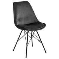 STOLICA  tamno siva  tekstil, metal      - tamno siva/crna, Trend, tekstil/metal (48,5/85,5/54cm) - Carryhome
