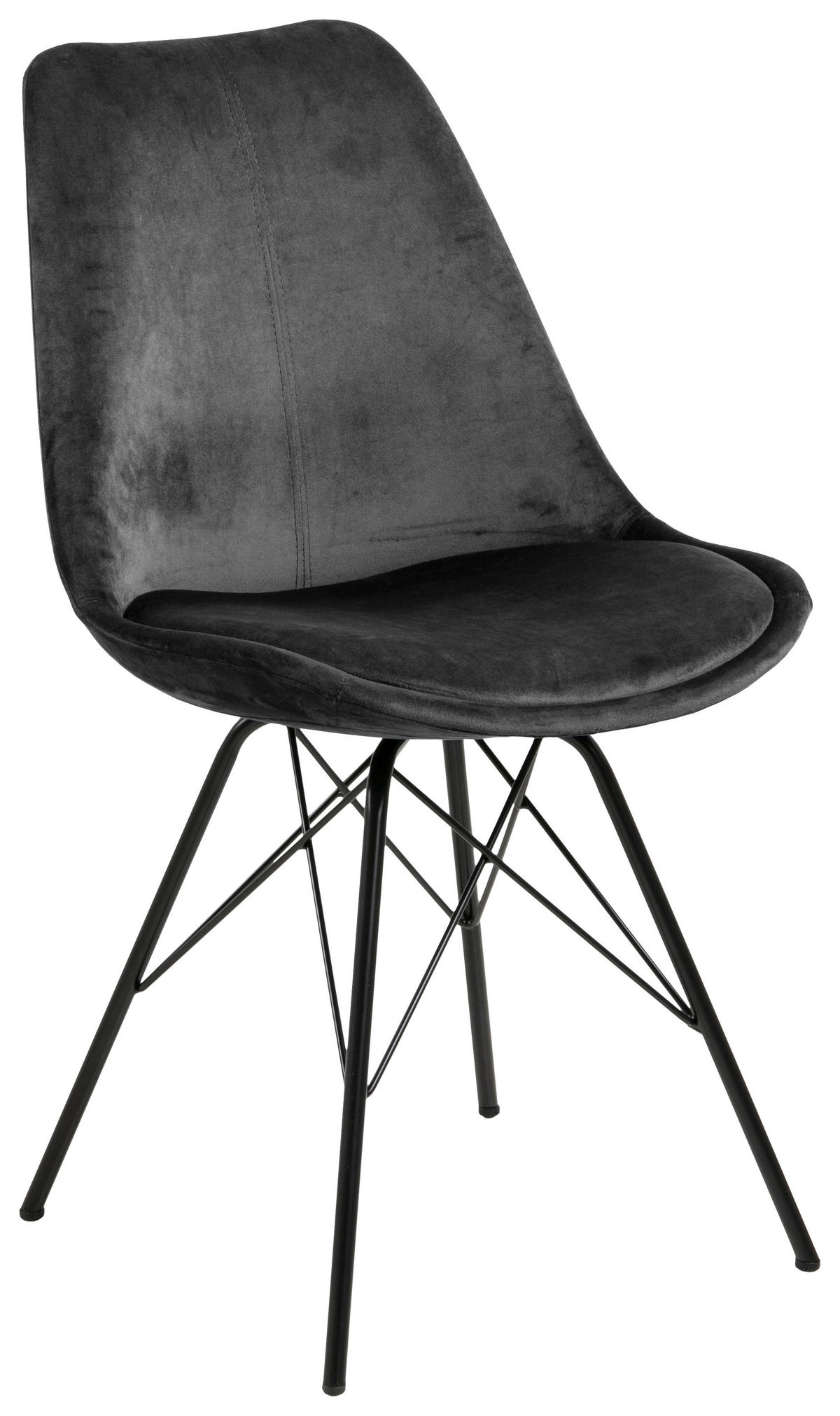 STOLICA  tamno siva  tekstil, metal      - tamno siva/crna, Trend, tekstil/metal (48,5/85,5/54cm) - Carryhome