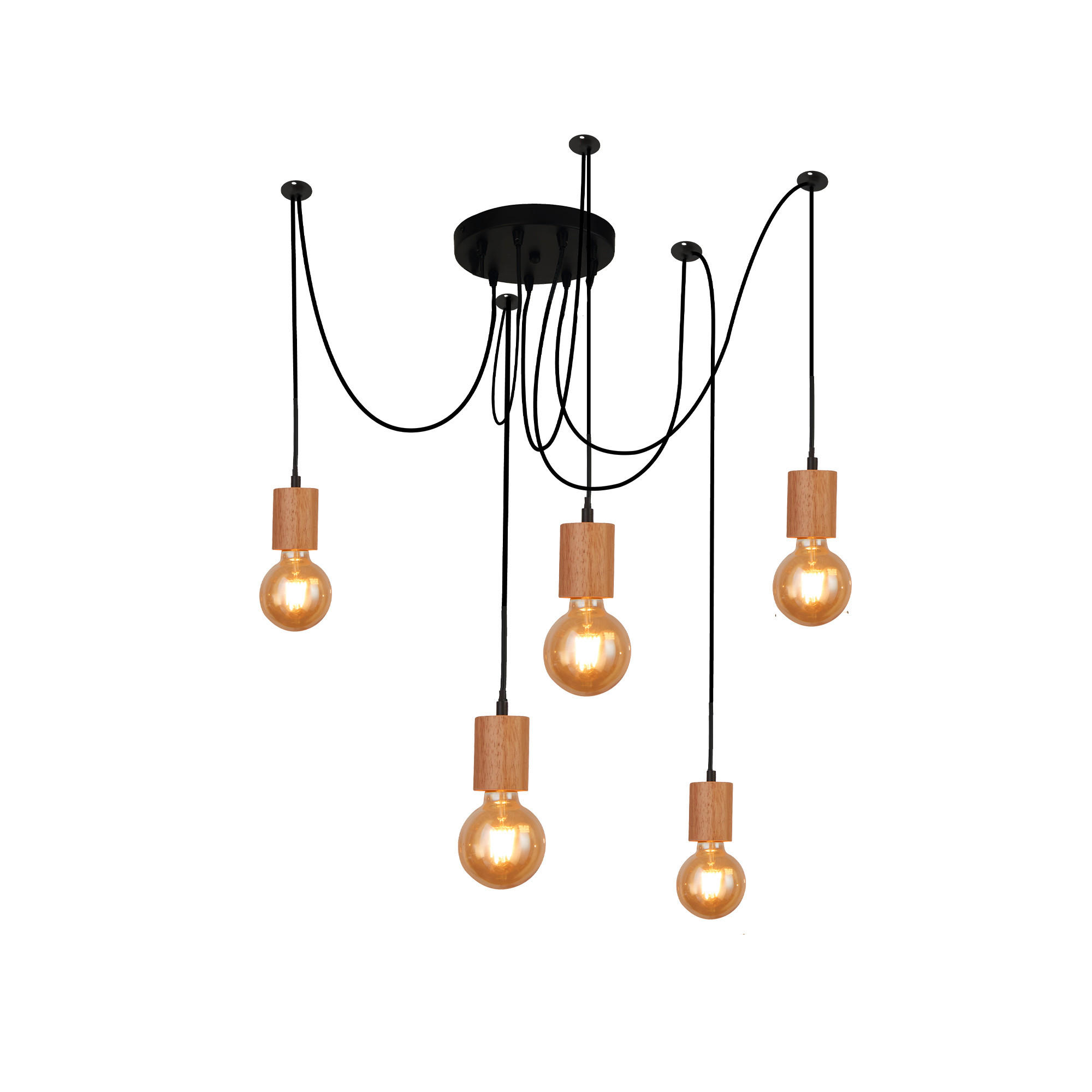 VISEČA SVETILKA  Spinny      28/9,5 cm     60 W E27 - črna, Basics, kovina/umetna masa (28/9,5cm)