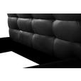 POLSTERBETT 180/200 cm,  in Anthrazit, gepolstertes Kopfteil,  - Anthrazit/Schwarz, Design, Leder/Metall (180/200cm) - Esposa