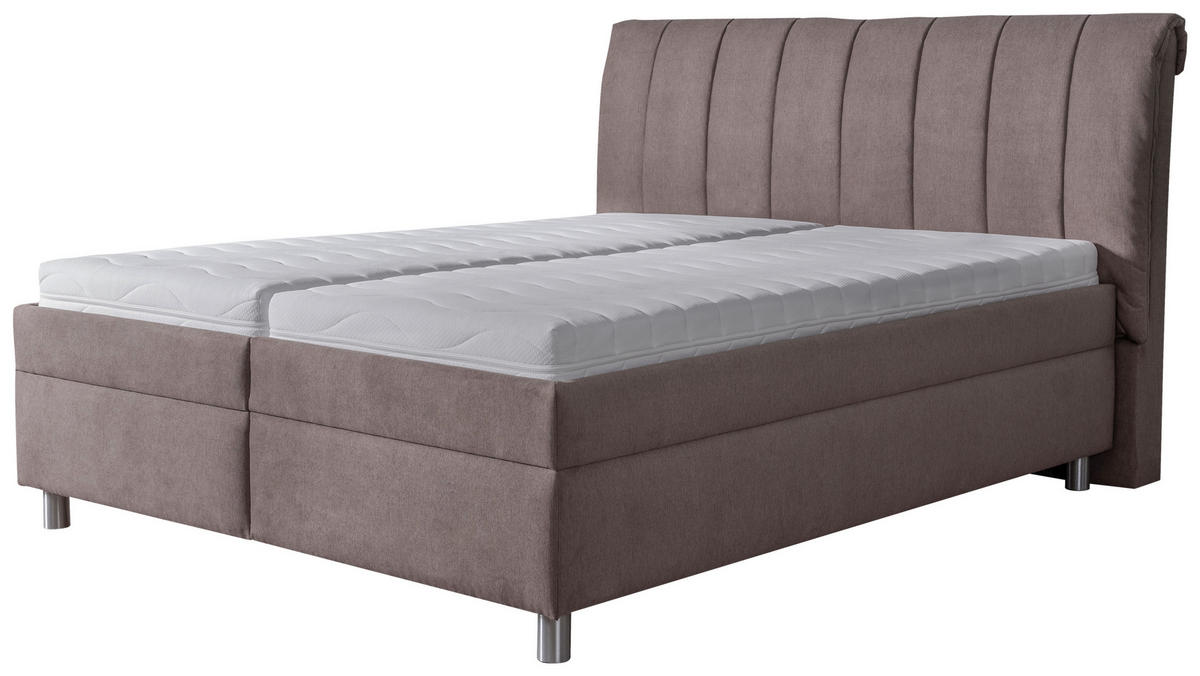 POLSTERBETT Matratze, gepolstertes Kopfteil, Lattenrost, Bettkasten, Tagesdecke, motorische Verstellbarkeit Schwarz, Weiß 180/200 cm  - Silberfarben/Schwarz, KONVENTIONELL, Textil/Metall (180/200cm) - Esposa