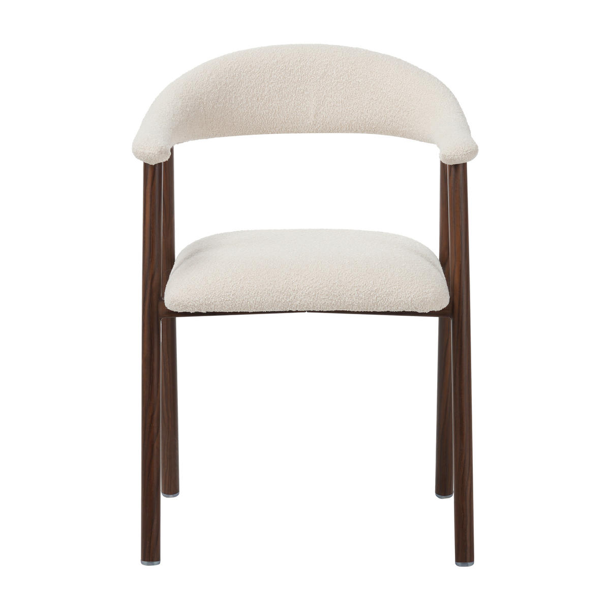 STUHL-SET 2 Stück  in Stahl Bouclé  - Elfenbein, MODERN, Textil/Metall (55/82/55cm) - Livetastic