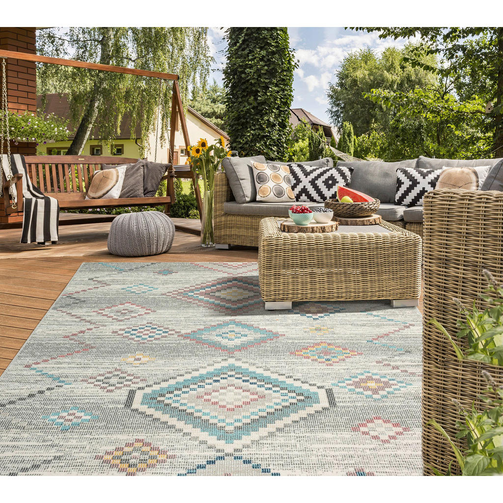 Thumbnail - Xxxl Outdoorteppich Salsa Outdoor, Creme, Pastellgrün, Textil, orientalisch, rechteckig, 120x170 cm, ISO 9001, Bsci, Oek...