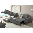 ECKSOFA in Flachgewebe Grau  - Eichefarben/Grau, MODERN, Holz/Textil (212/287cm) - Valnatura