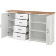 SIDEBOARD  in 182/102/41 cm  - Schwarz/Eiche Artisan, Design, Holzwerkstoff/Metall (182/102/41cm) - Landscape