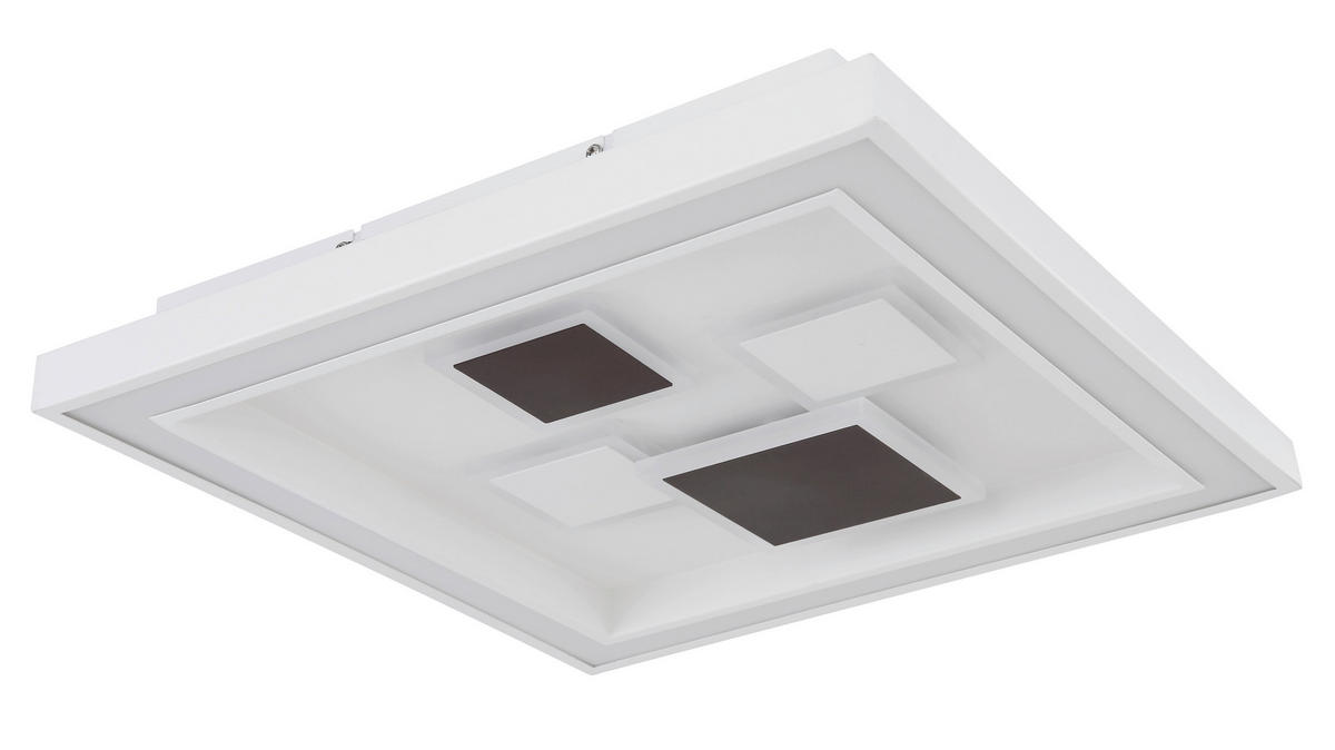 LED-DECKENLEUCHTE 50 W    48/48/7 cm  - Weiss/Anthrazit, Design, Kunststoff/Metall (48/48/7cm) - Globo
