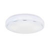 LED MENNYEZETI LÁMPA - krómszínű/opál, Basics, műanyag/fém (37.5/7.5cm)
