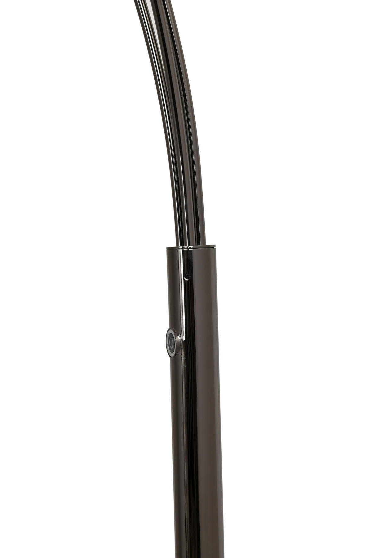 LED-STEHLEUCHTE Biarritz 87,5/162,5/52 cm  - Schwarzchrom, Design, Glas/Kunststoff (87,5/162,5/52cm)