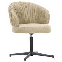 STUHL  in Flachgewebe  - Beige/Schwarz, Design, Textil/Metall (63/82/65cm) - Novel