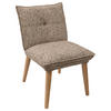 STUHL Chenille Braun, Eichefarben Eiche massiv  - Eichefarben/Braun, KONVENTIONELL, Holz/Textil (52/86/65cm) - Valdera