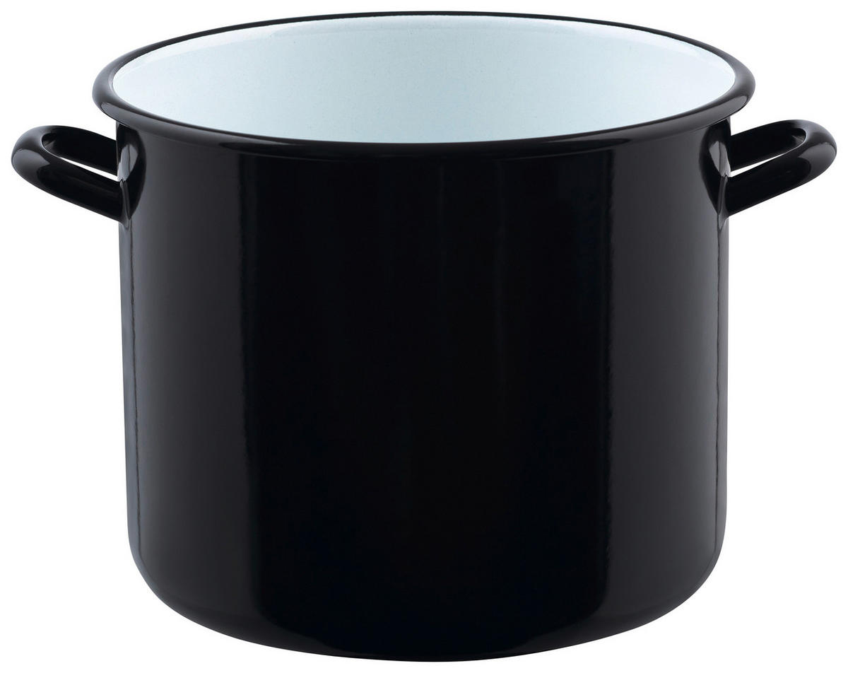 KOCHTOPF Riesen Zwerge 12 l  - Schwarz, Basics, Metall (28/23,5cm) - Riess