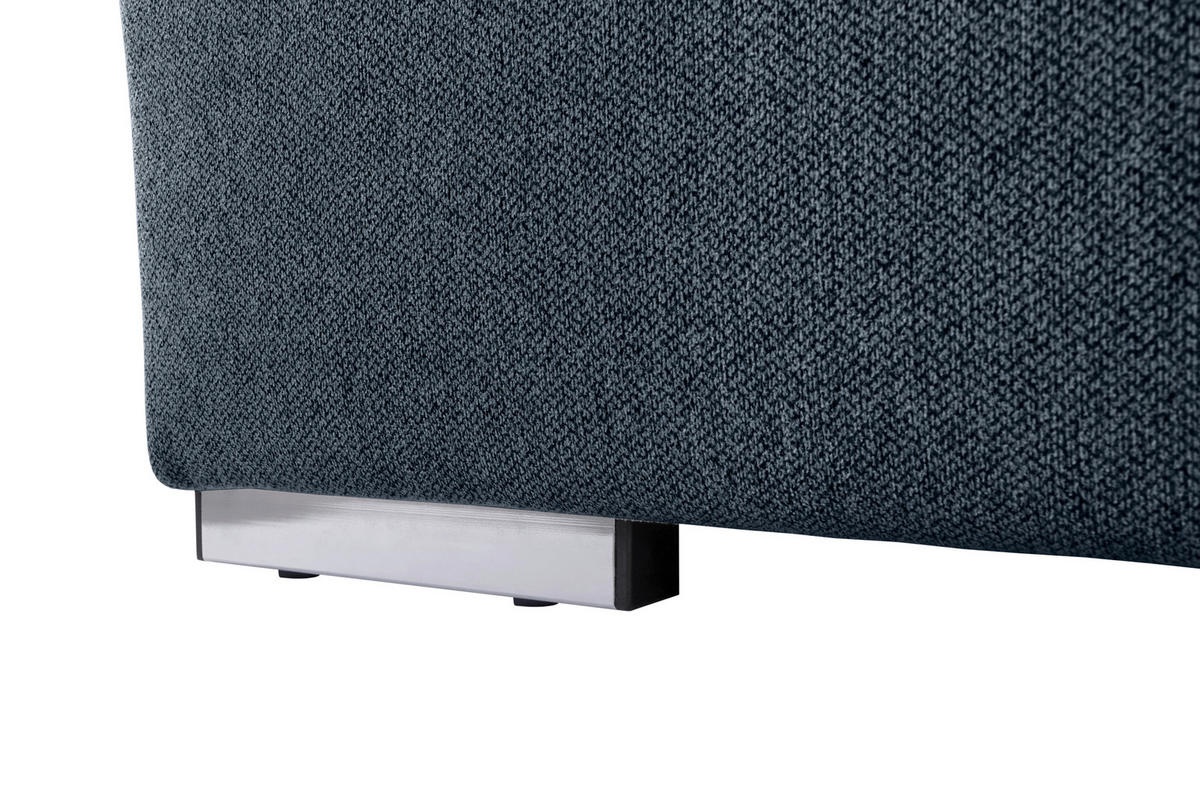 WOHNLANDSCHAFT Dunkelblau  - Dunkelblau/Grau, Design, Textil/Metall (173/328/215cm) - MID.YOU