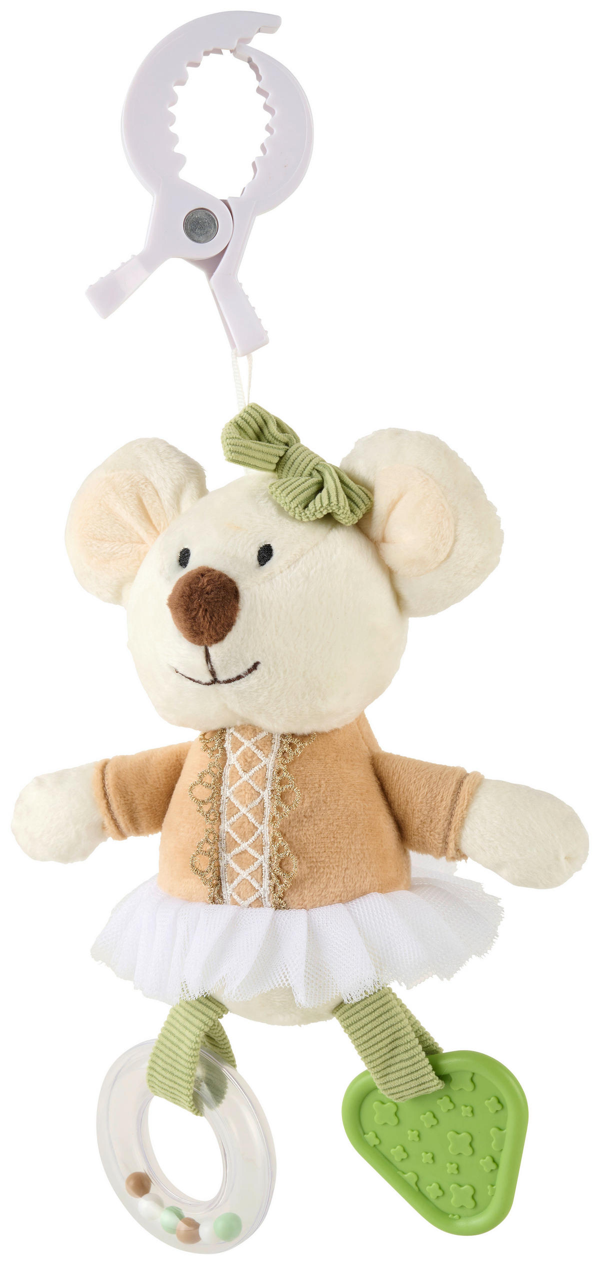 SPIELBOGEN-ANHÄNGER - Braun/Weiß, Basics, Kunststoff/Textil (20cm) - Patinio