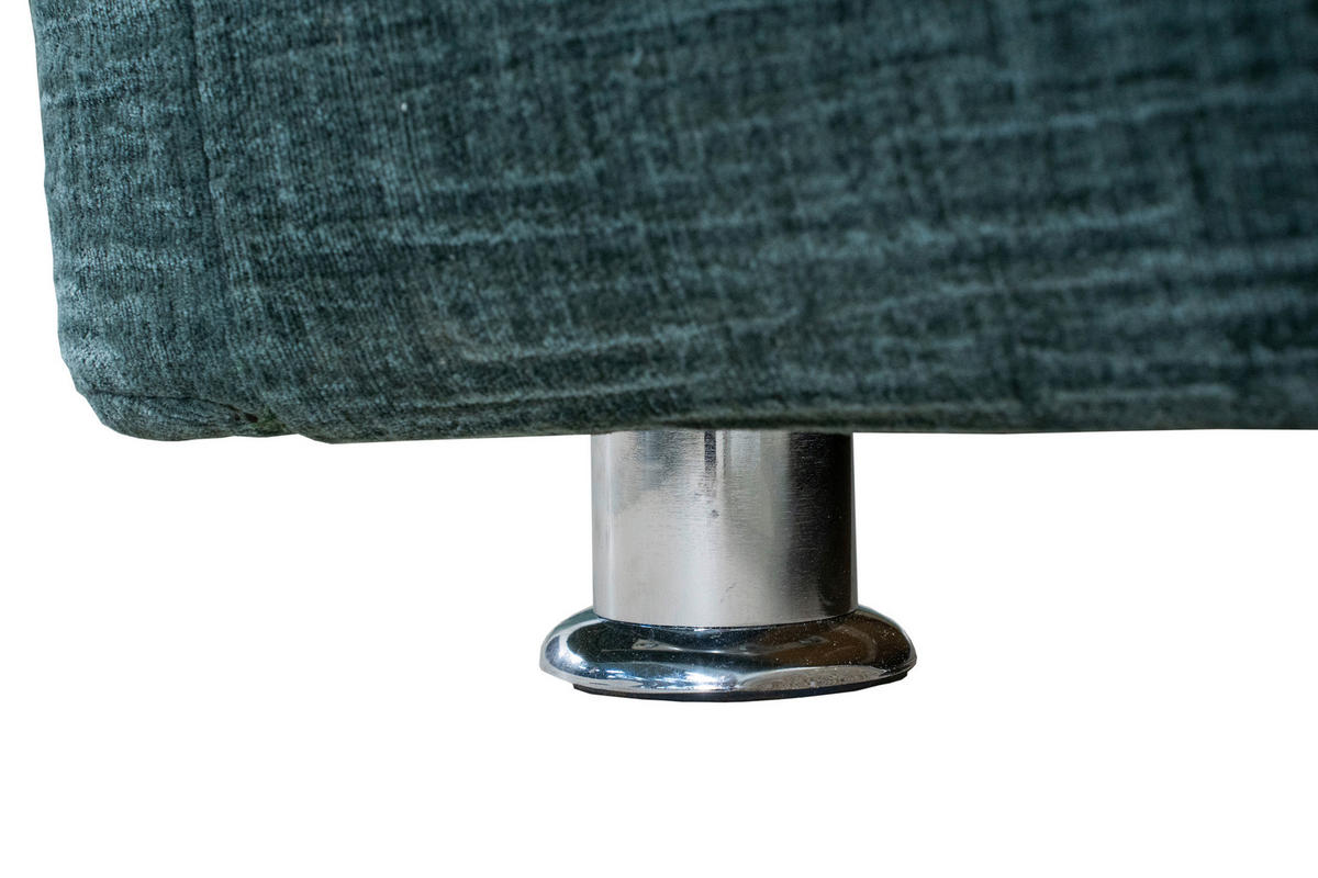 BOXSPRINGBETT 160/200 cm  in Türkis  - Türkis/Chromfarben, Konventionell, Textil/Metall (160/200cm) - Esposa