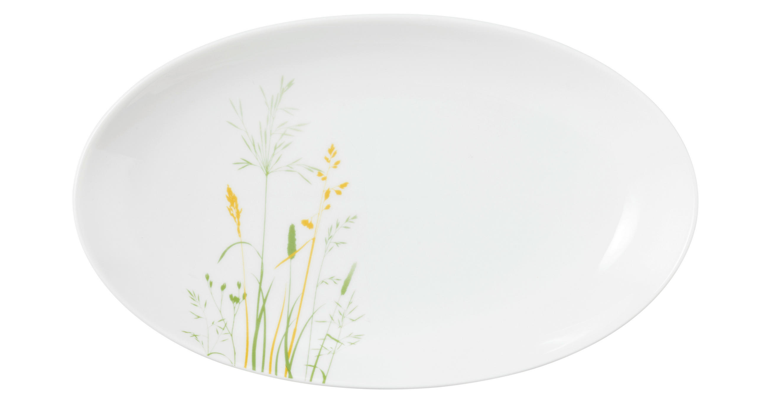 PLADANJ ZA SERVIRANJE     14,5/24 cm   LIBERTY MEADOW GRASSES  - bijela/zelena, Basics, keramika (14,5/24cm) - Seltmann Weiden