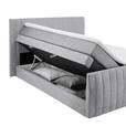 BOXSPRINGBETT 180/200 cm in Grau - Schwarz/Grau, KONVENTIONELL, Kunststoff/Textil (180/200cm) - Carryhome