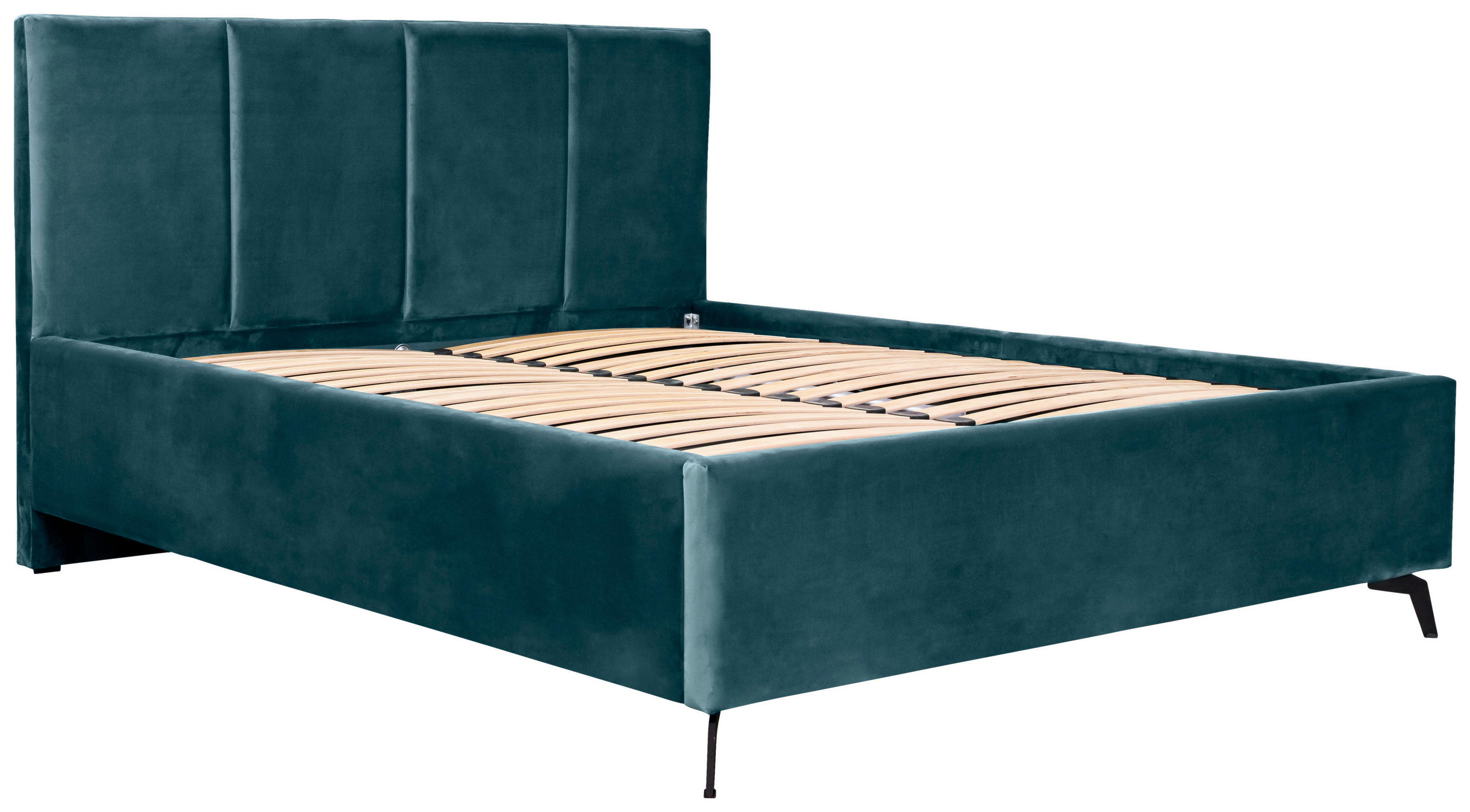 KÁRPITOZOTT ÁGY  zöld  - fekete/zöld, Modern, faalapú anyag/textil (177/110/217cm) - Hom`in