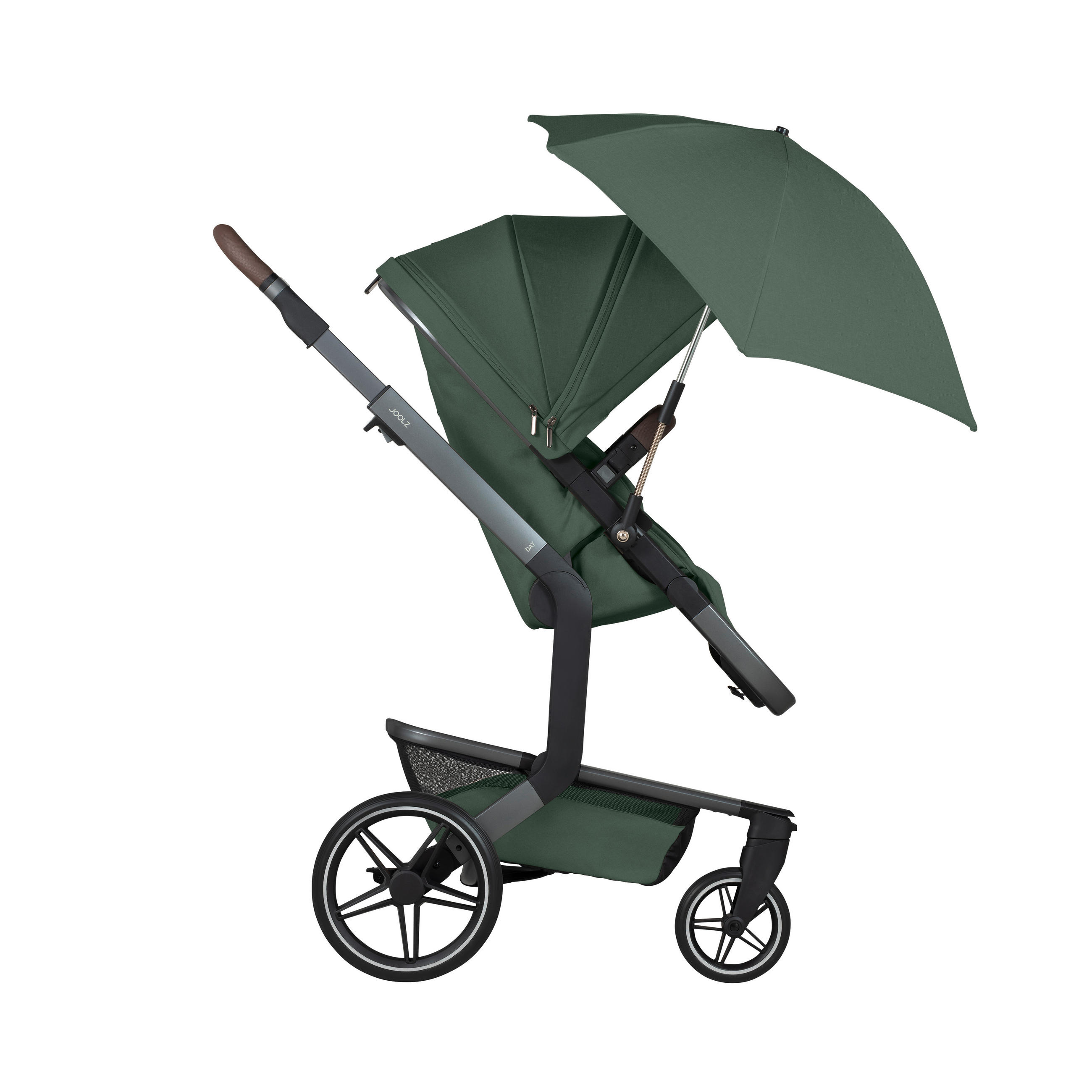 KINDERWAGENSONNENSCHIRM  - Schwarz/Grün, Basics, Kunststoff/Textil (68/64/59cm) - Joolz