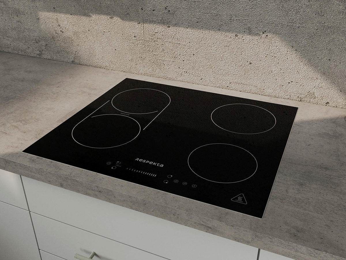 INDUKTIONSKOCHFELD KM6600IB-28  - Schwarz, Trend, Glas/Metall (59/6/52cm) - Respekta