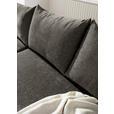 ECKSOFA Dunkelgrau Flachgewebe  - Dunkelgrau/Buchefarben, KONVENTIONELL, Holz/Textil (144/230cm) - Carryhome