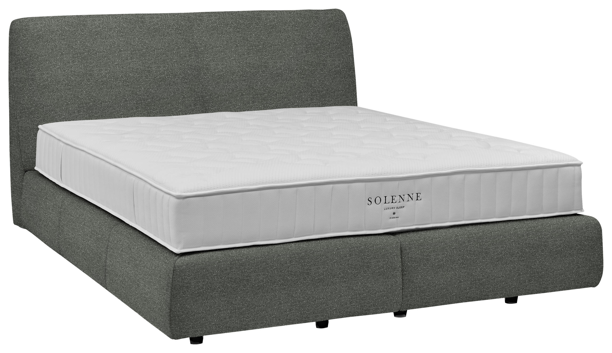 BOXSPRINGBETT 180/200 cm  Grau  - Schwarz/Grau, Design, Kunststoff/Textil (180/200cm) - Johann Jakob