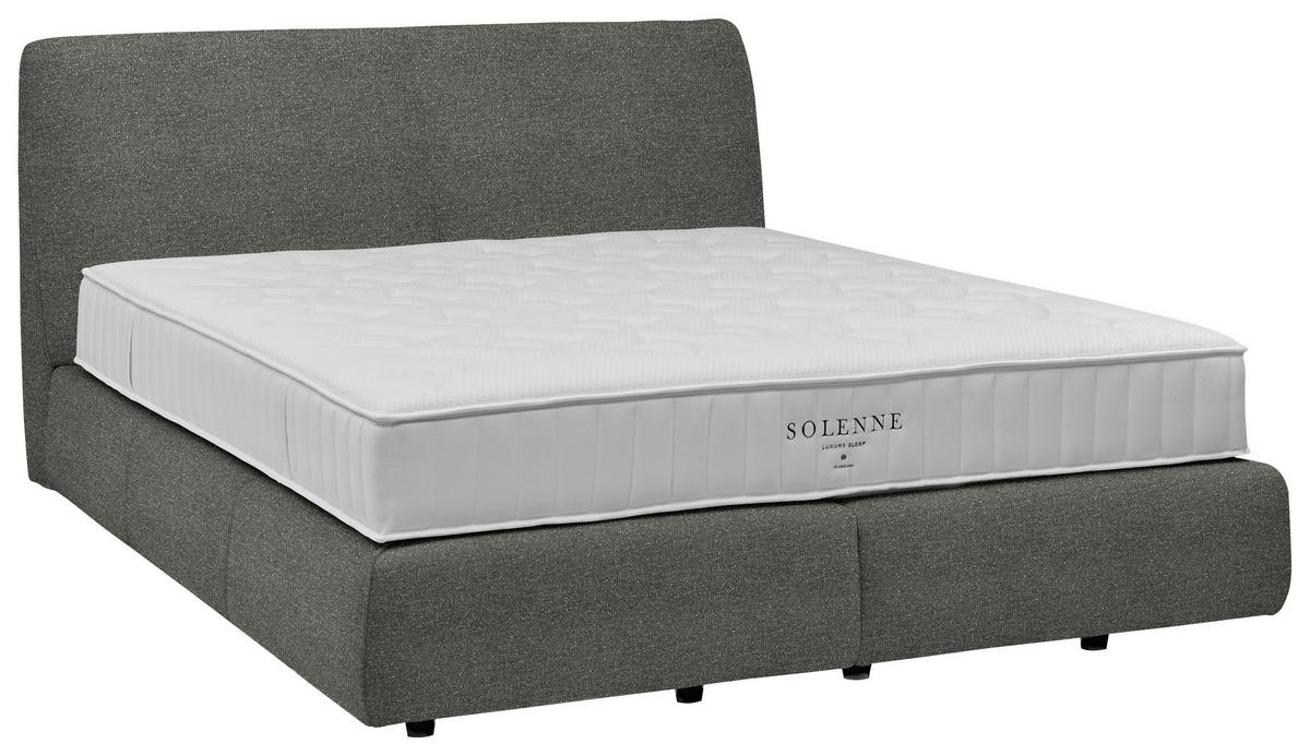 BOXSPRINGBETT 180/200 cm  Grau  - Schwarz/Grau, Design, Kunststoff/Textil (180/200cm) - Johann Jakob