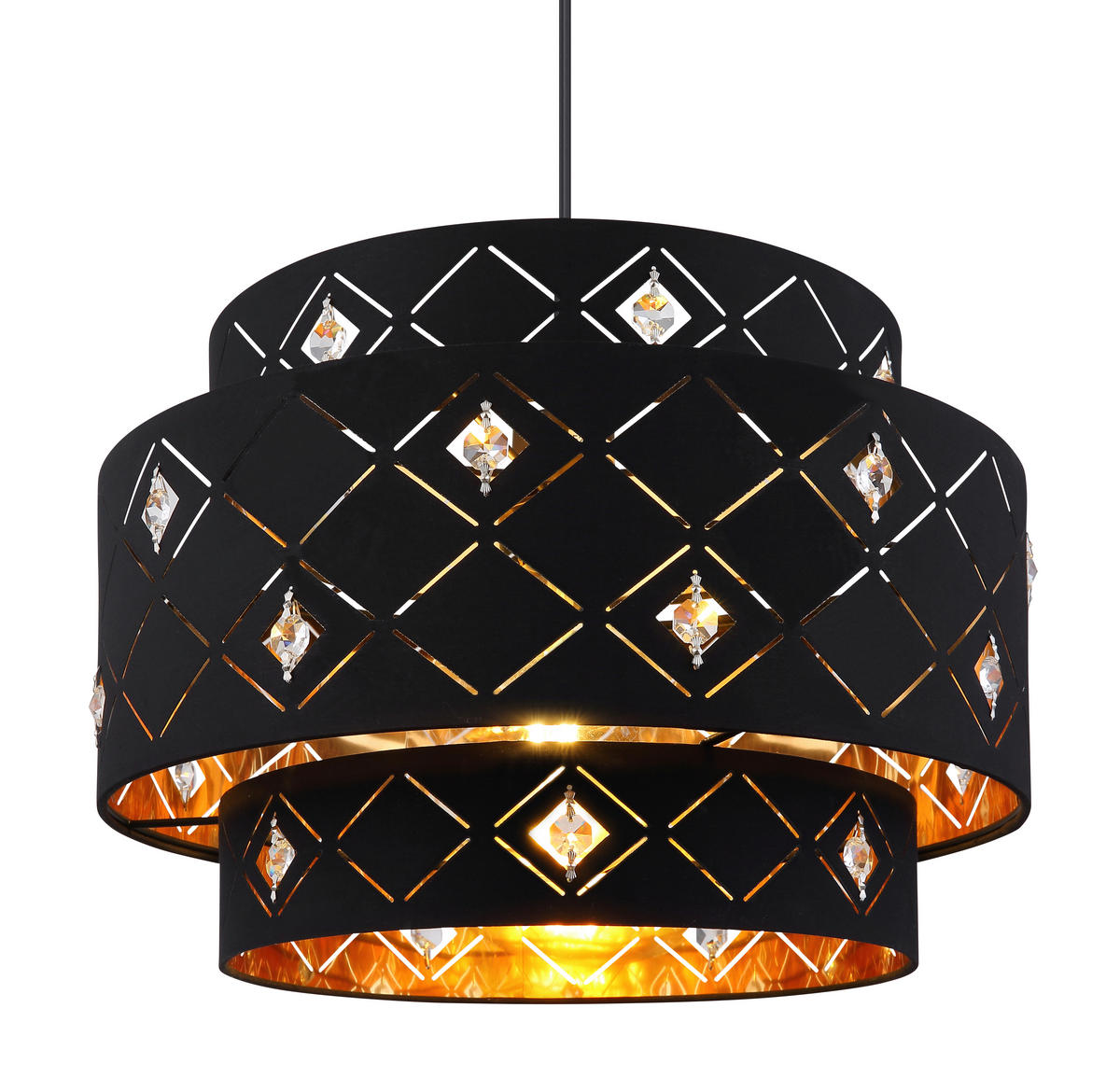 LUSTRĂ 40/140 cm  - străveziu/auriu, Design, plastic/metal (40/140cm)
