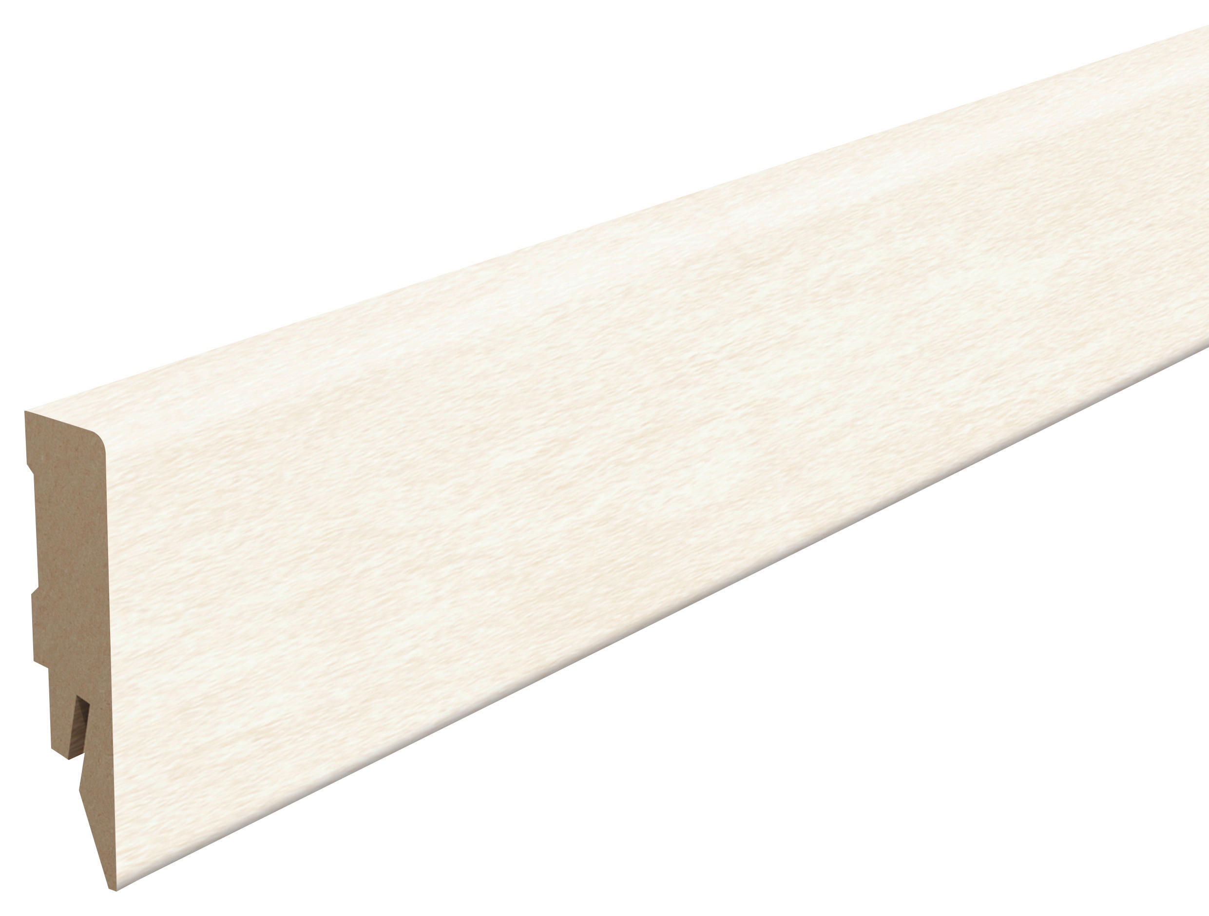 SOCKELLEISTE Marmor weiss - Weiß, KONVENTIONELL, Holzwerkstoff (240/1.4/5.8cm) - Egger Holzwerkstoffe