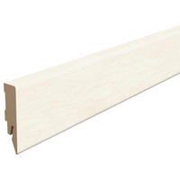 SOCKELLEISTE Marmor weiss Weiß  - Weiß, KONVENTIONELL, Holzwerkstoff (240/1.4/5.8cm) - Egger Holzwerkstoffe